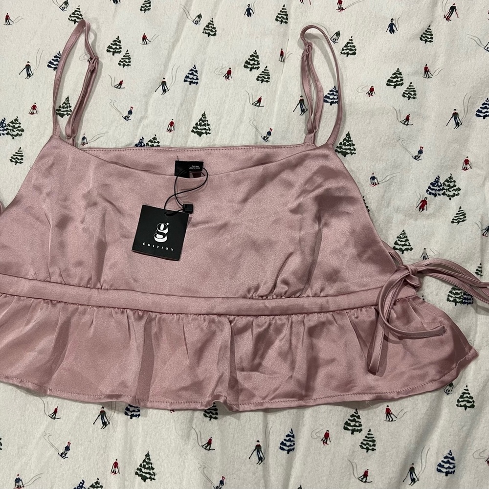 Mauve Satin Camisole Top